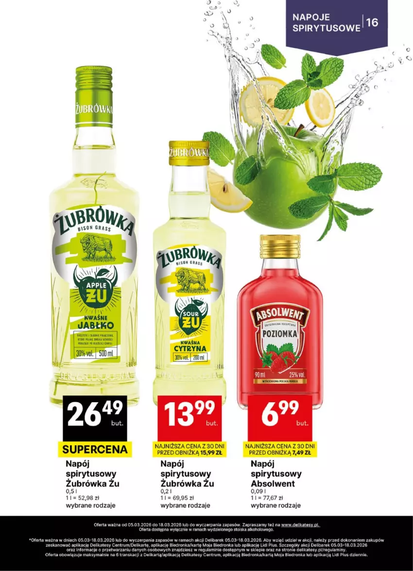 Gazetka promocyjna Delikatesy Centrum - Delibarek DC10-DC11 - ważna 05.03 do 18.03.2026 - strona 16 - produkty: Dron, Gra, Napój, Napoje, Por, Rama, Rum, Tran