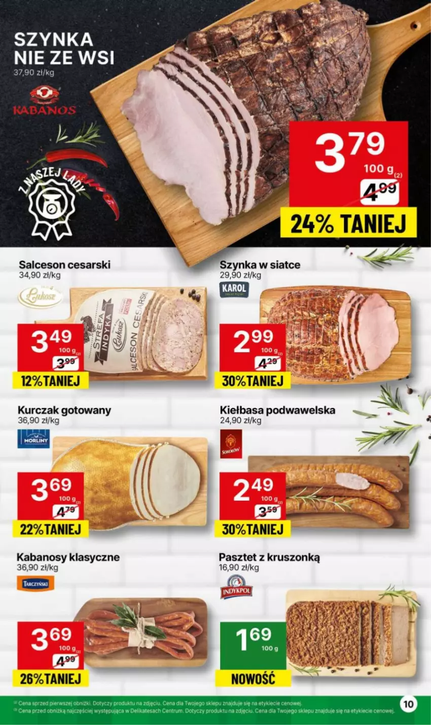 Gazetka promocyjna Delikatesy Centrum - NOWA GAZETKA Delikatesy Centrum od 12 lutego! 12-18.02.2024 - ważna 12.02 do 18.02.2024 - strona 10 - produkty: Kabanos, Kiełbasa, Kiełbasa podwawelska, Kurczak, Kurczak gotowany, Pasztet, Salceson, Szynka, Wawel