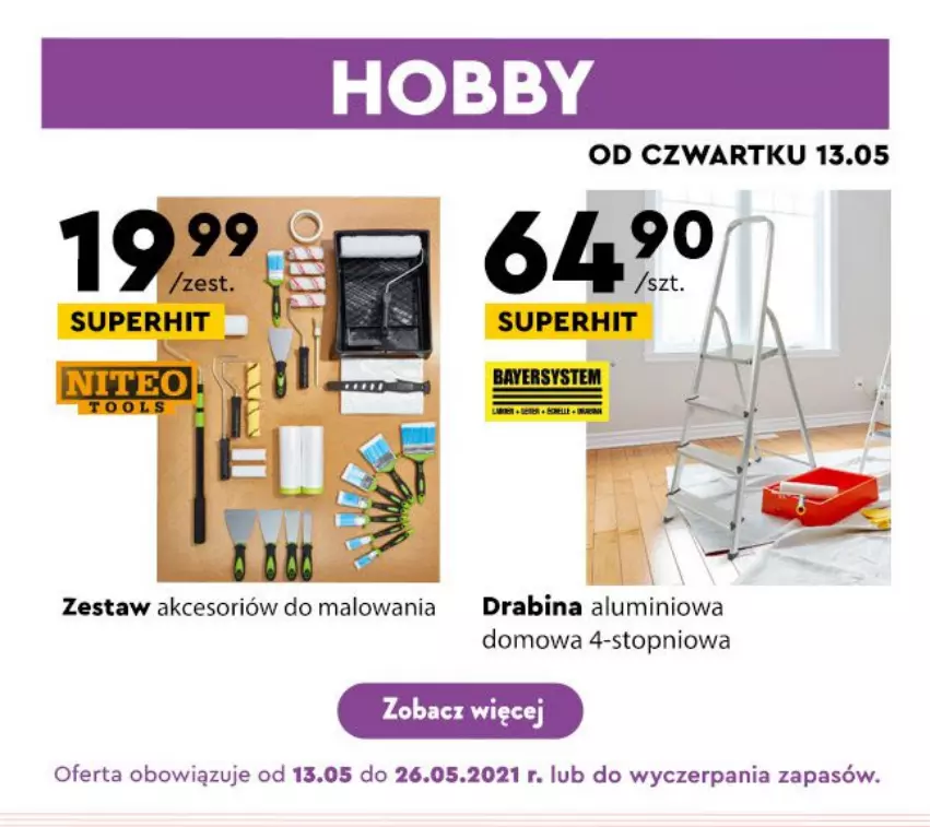 Gazetka promocyjna Biedronka - Hity Tygodnia - ważna 10.05 do 22.05.2021 - strona 8 - produkty: Drabina, Hobby, Top