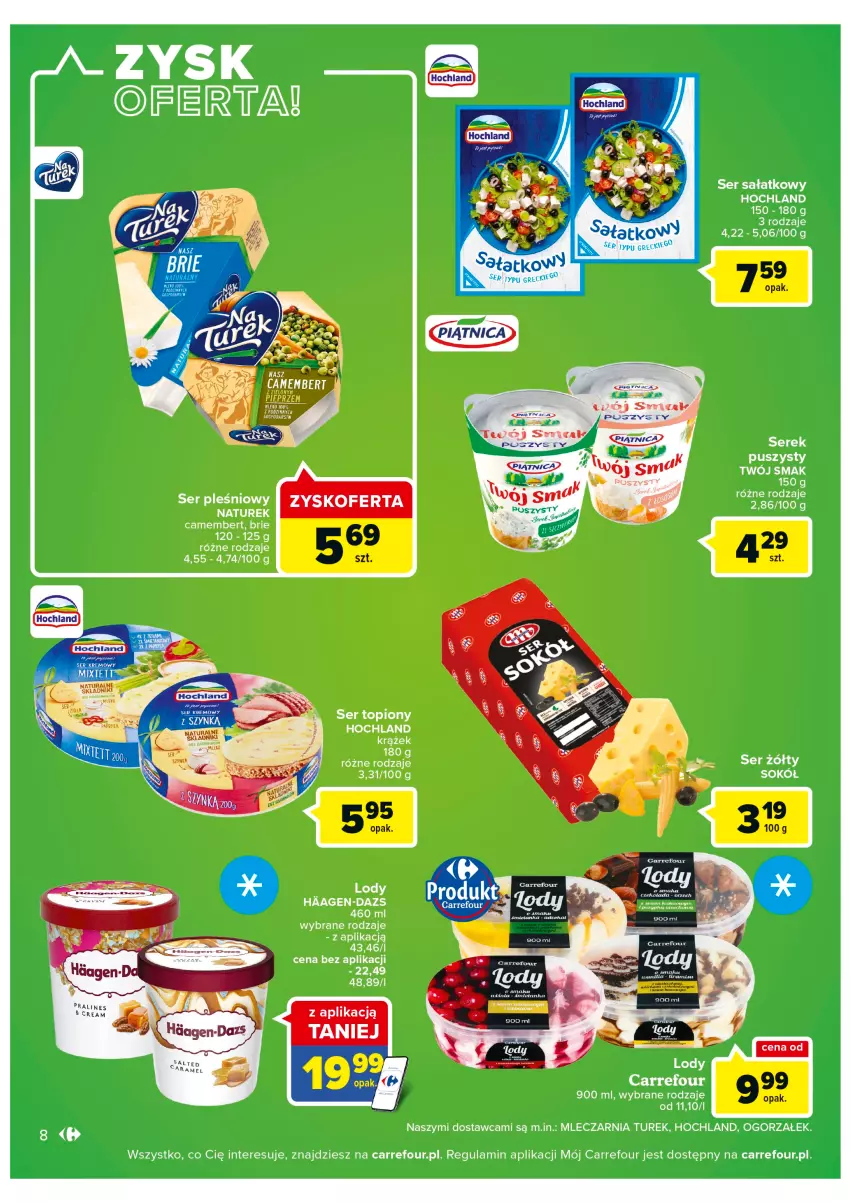 Gazetka promocyjna Carrefour - Gazetka Szalona 5 Carrefour Suwałki - ważna 16.08 do 28.08.2022 - strona 8 - produkty: Ser