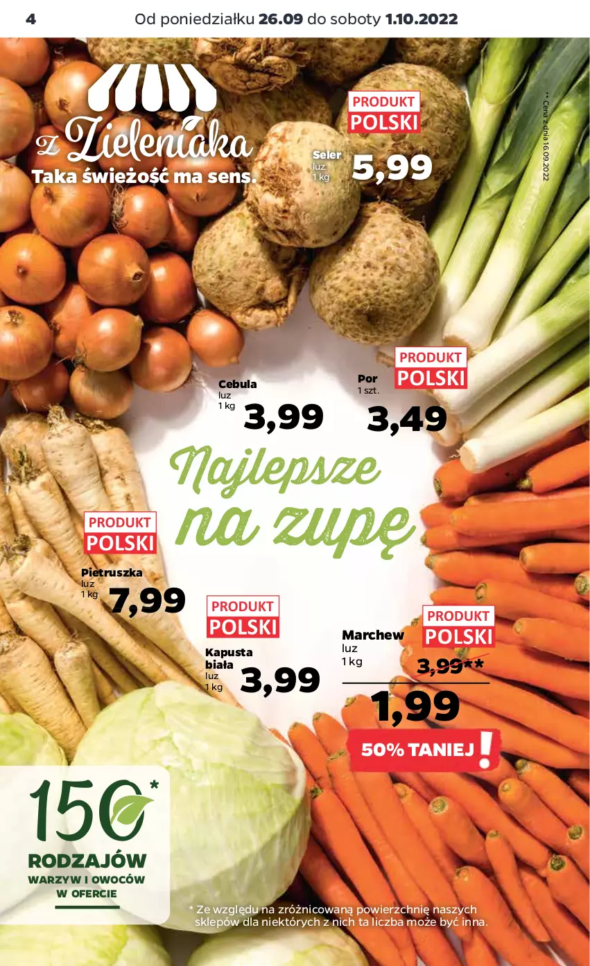 Gazetka promocyjna Netto - Artykuły spożywcze - ważna 26.09 do 01.10.2022 - strona 4 - produkty: Cebula, Pietruszka, Por