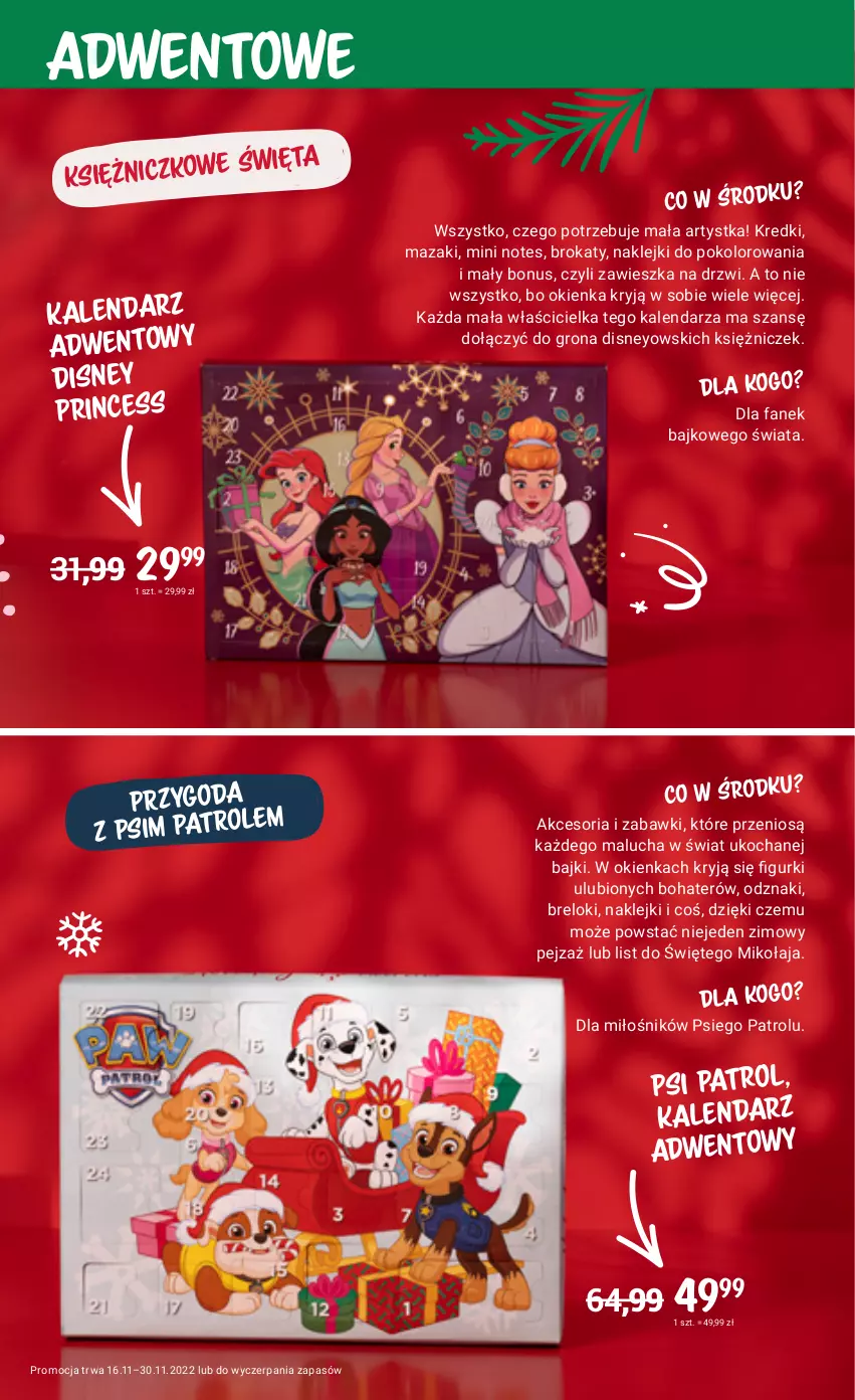 Gazetka promocyjna Rossmann - 16 listopada - ważna 16.11 do 30.11.2022 - strona 5 - produkty: Disney, Drzwi, Fa, Kalendarz, Kalendarz adwentowy, Klej, Koc