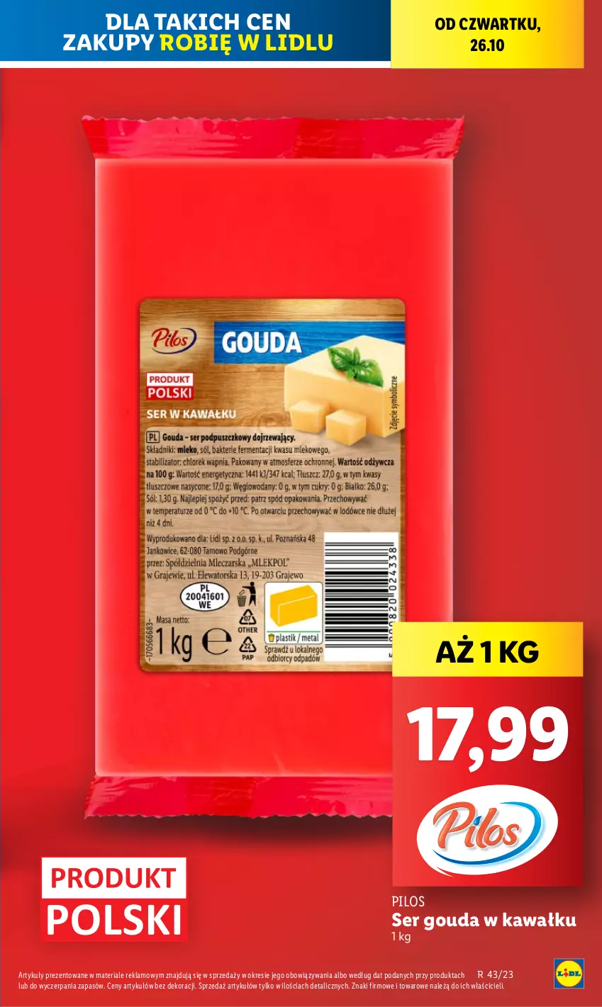 Gazetka promocyjna Lidl - GAZETKA - ważna 26.10 do 28.10.2023 - strona 11 - produkty: Gouda, Kawa, Pilos, Ser