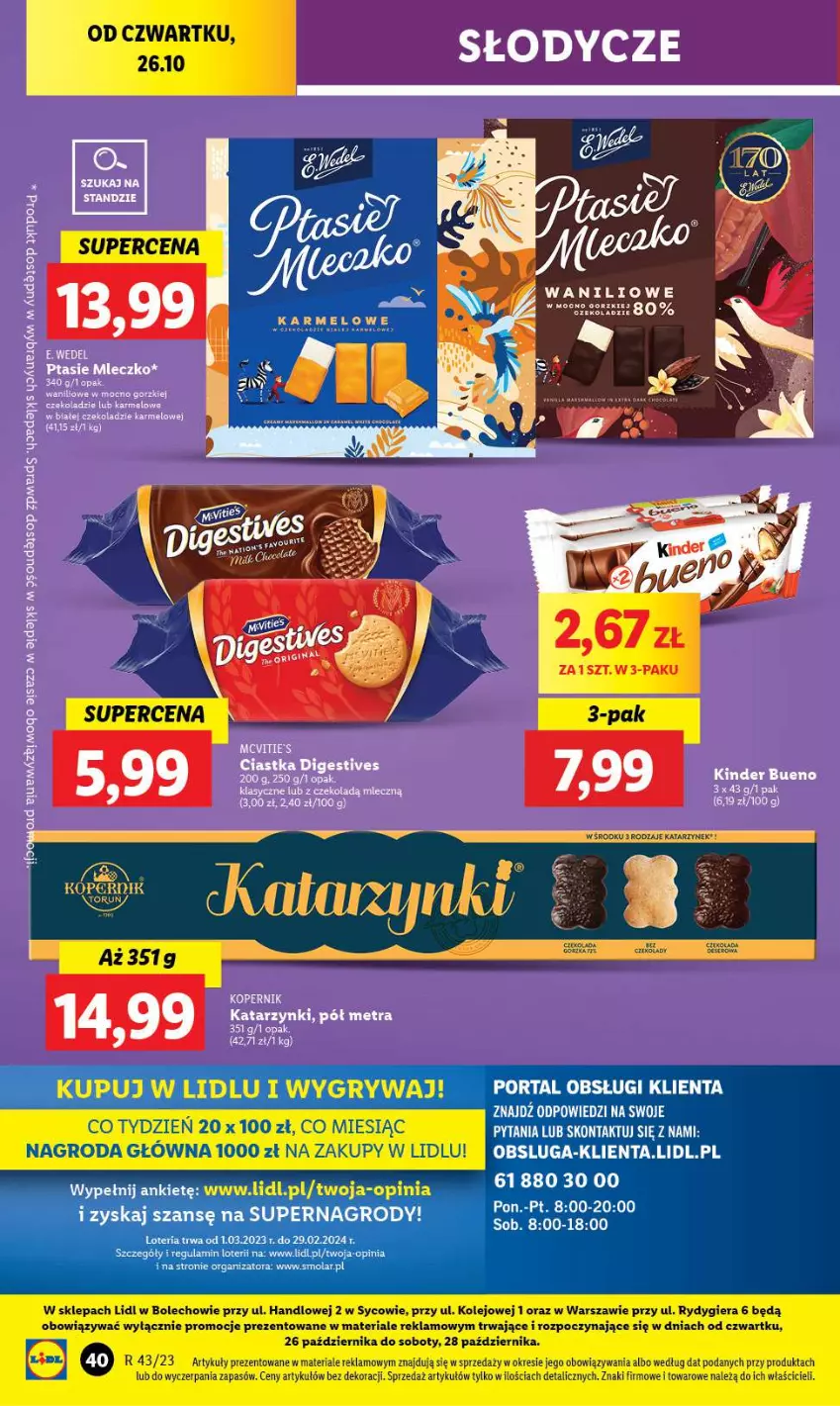 Gazetka promocyjna Lidl - GAZETKA - ważna 26.10 do 28.10.2023 - strona 54 - produkty: Gry, Kinder, Kinder Bueno, Mleczko, Mola, Olej, Por, Portal, Ptasie mleczko