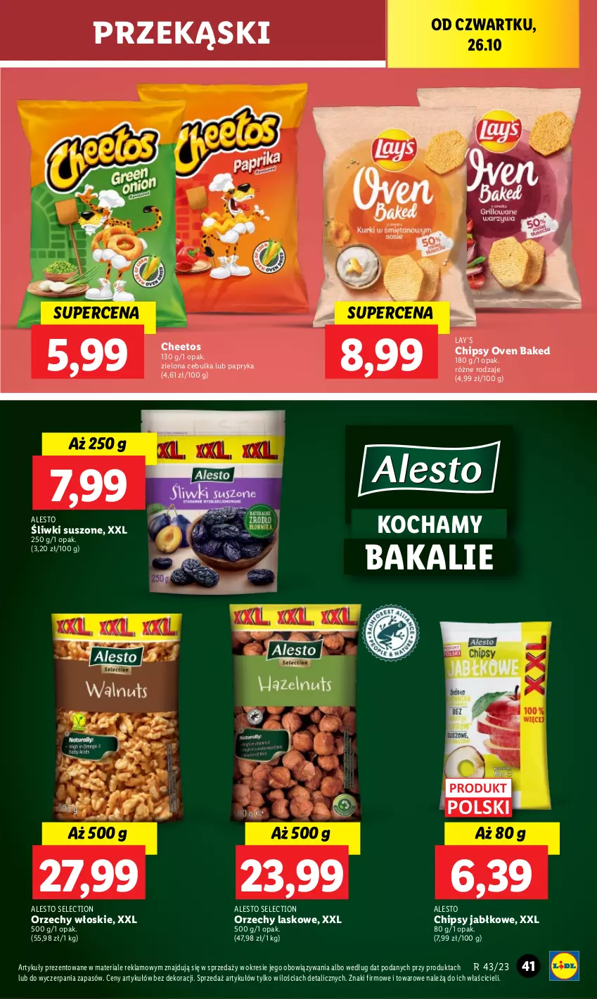 Gazetka promocyjna Lidl - GAZETKA - ważna 26.10 do 28.10.2023 - strona 55 - produkty: Cheetos, Chipsy, Koc, Lay’s, Orzechy włoskie, Papryka