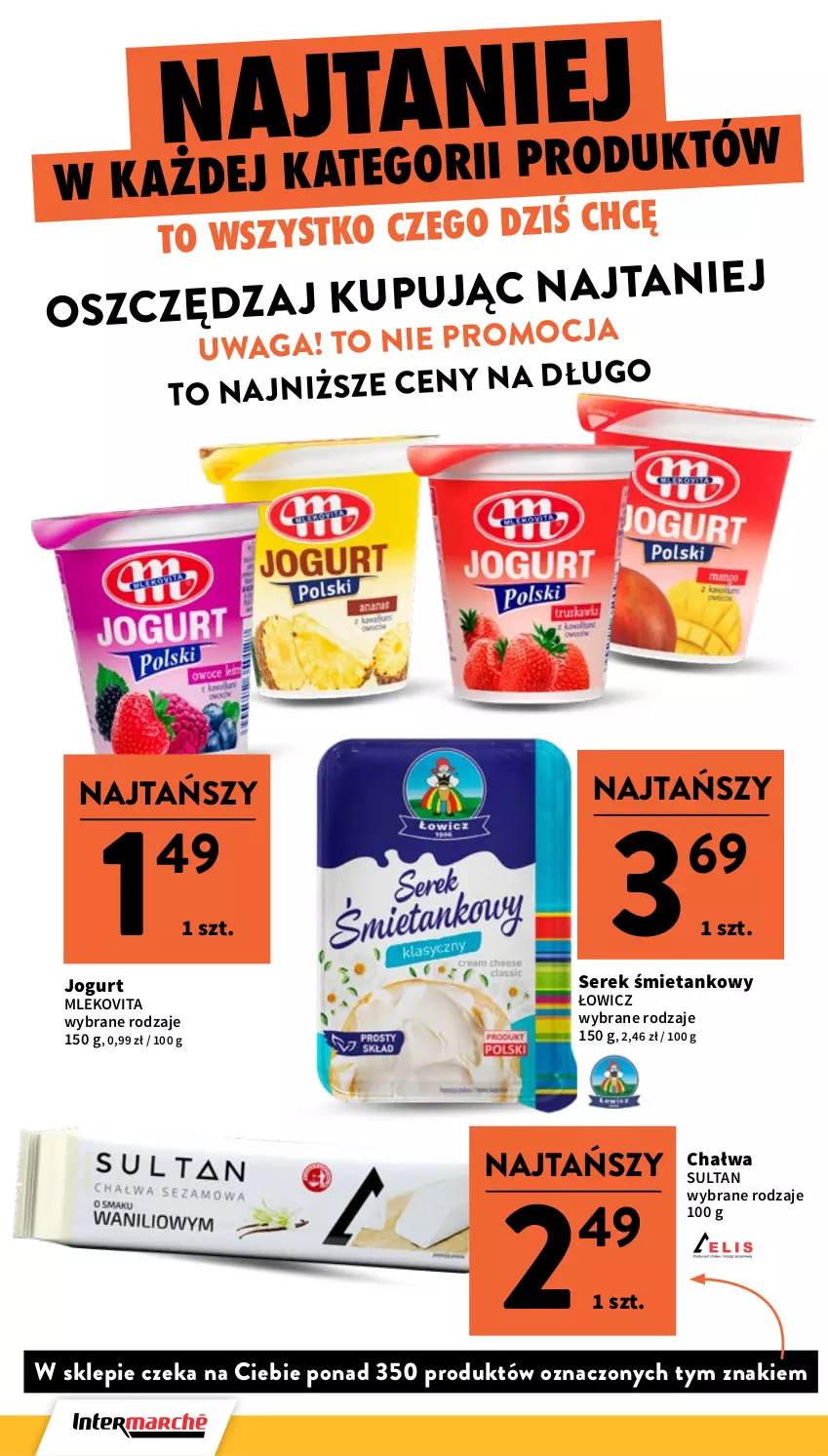 Gazetka promocyjna Intermarche - Gazetka Intermarche - ważna 26.06 do 02.07.2025 - strona 10 - produkty: Chałwa, Jogurt, Mleko, Mlekovita, Ser, Serek, Waga