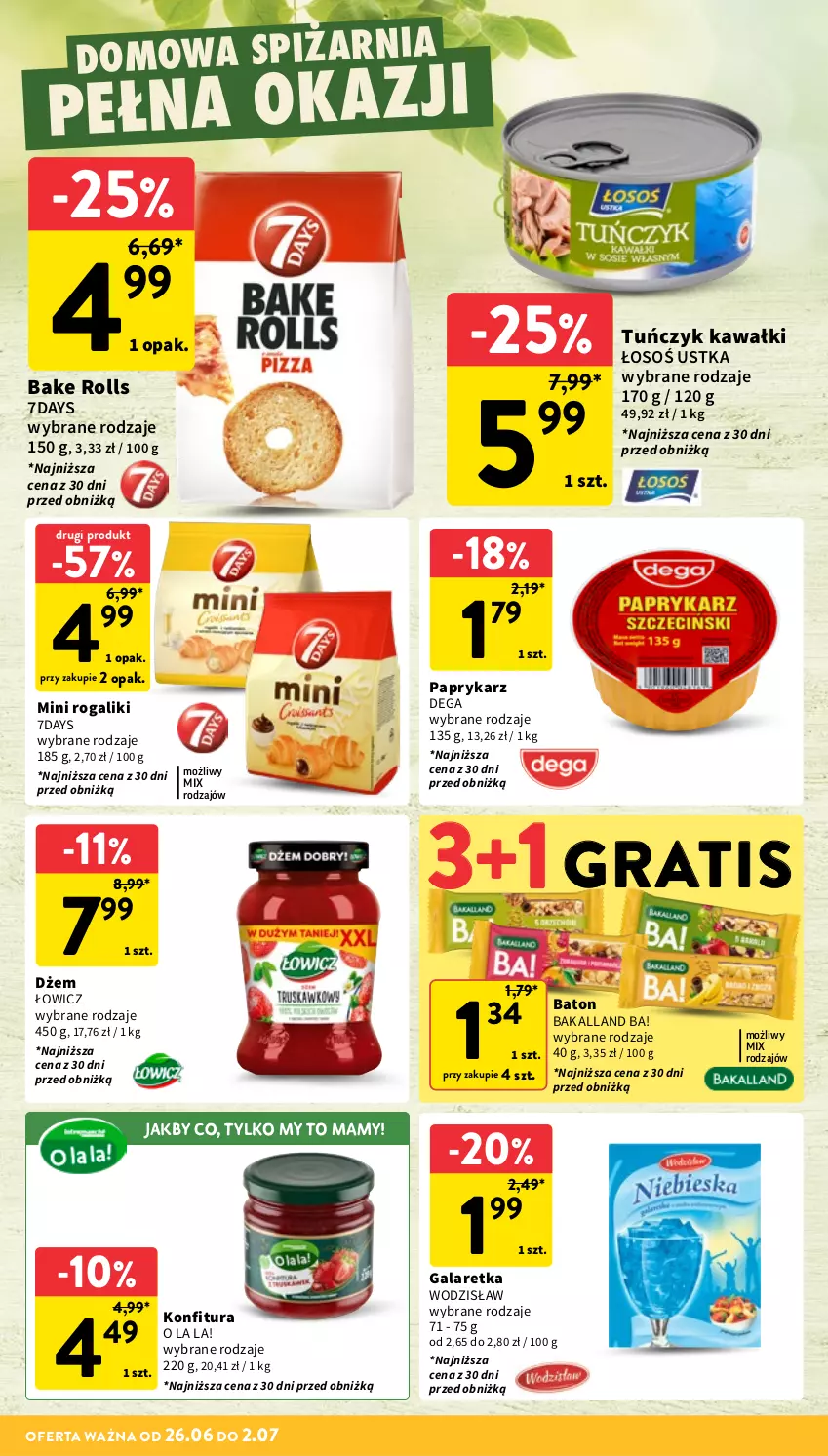 Gazetka promocyjna Intermarche - Gazetka Intermarche - ważna 26.06 do 02.07.2025 - strona 24 - produkty: Ba!, Bakalland, Bake Rolls, Baton, Dega, Dżem, Gala, Galaretka, Gra, Kawa, Konfitura, Papryka, Paprykarz, Rogal, Tuńczyk