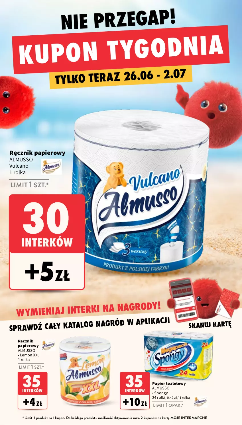 Gazetka promocyjna Intermarche - Gazetka Intermarche - ważna 26.06 do 02.07.2025 - strona 30 - produkty: Mus, Papier, Papier toaletowy, Ręcznik, Rolki, Tera