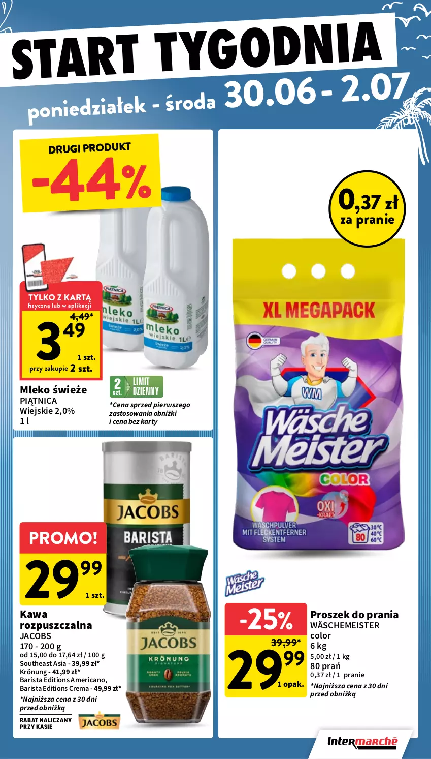 Gazetka promocyjna Intermarche - Gazetka Intermarche - ważna 26.06 do 02.07.2025 - strona 39 - produkty: Jacobs, Kawa, Kawa rozpuszczalna, Mleko, Piątnica, Proszek do prania