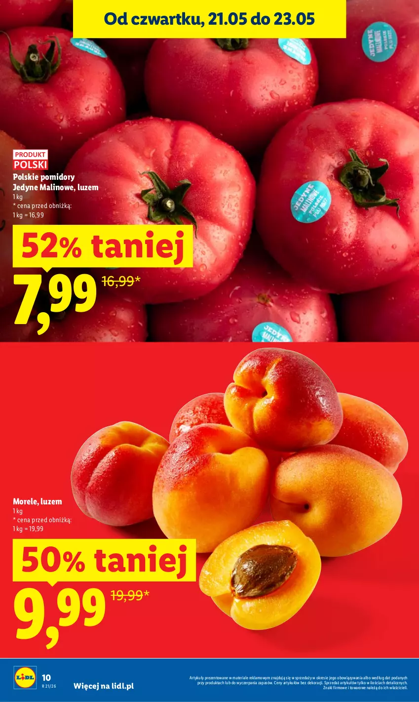 Gazetka promocyjna Lidl - Gazetka ważna od 21.05 do 23.05 - ważna 21.05 do 23.05.2026 - strona 10 - produkty: Pomidory