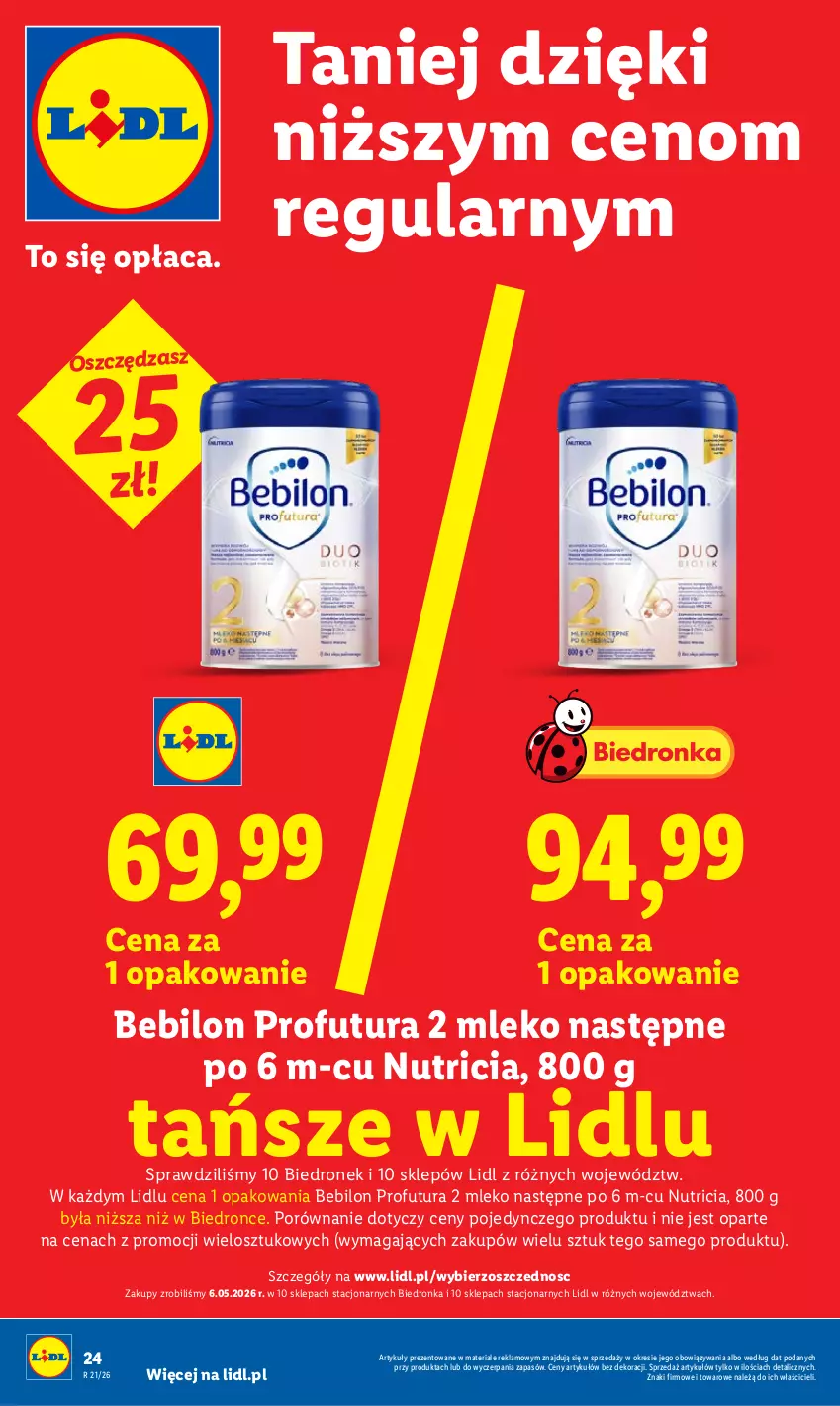 Gazetka promocyjna Lidl - Gazetka ważna od 21.05 do 23.05 - ważna 21.05 do 23.05.2026 - strona 24 - produkty: BEBILON, Dron, Mleko, O nas, Por
