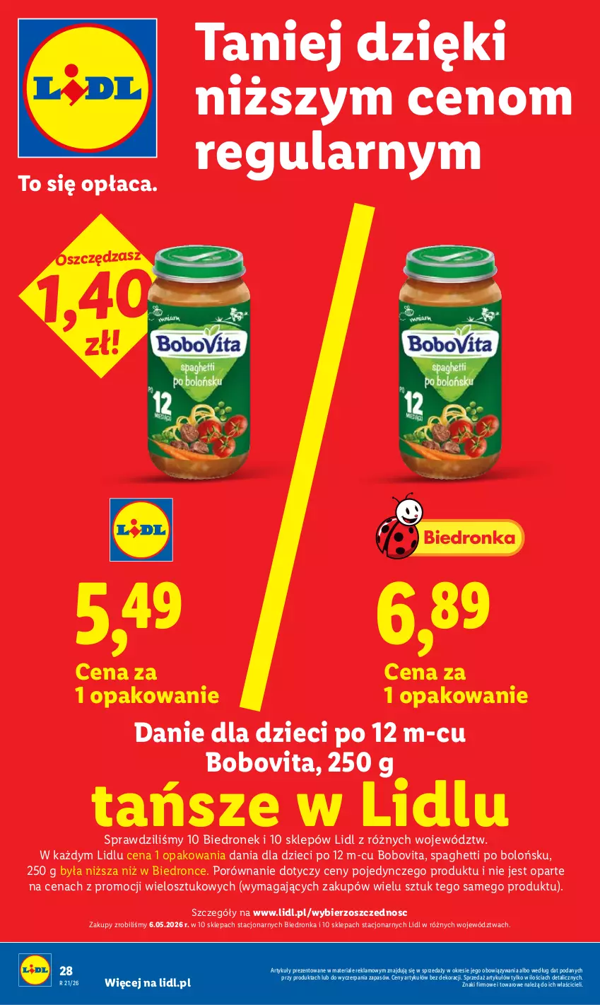 Gazetka promocyjna Lidl - Gazetka ważna od 21.05 do 23.05 - ważna 21.05 do 23.05.2026 - strona 28 - produkty: BoboVita, Danie dla dzieci, Dron, Dzieci, Por, Spaghetti