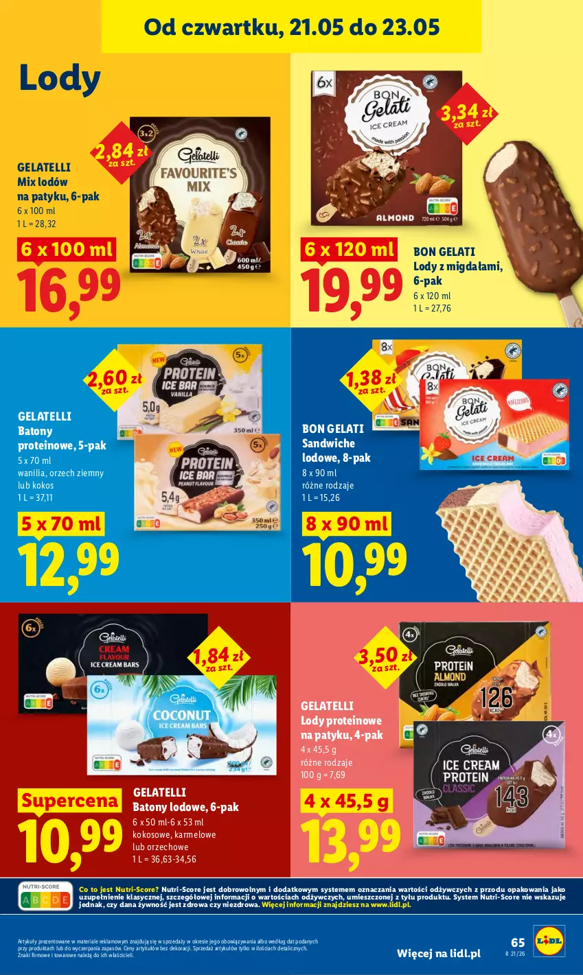 Gazetka promocyjna Lidl - Gazetka ważna od 21.05 do 23.05 - ważna 21.05 do 23.05.2026 - strona 71 - produkty: Baton, Kokos, Lody