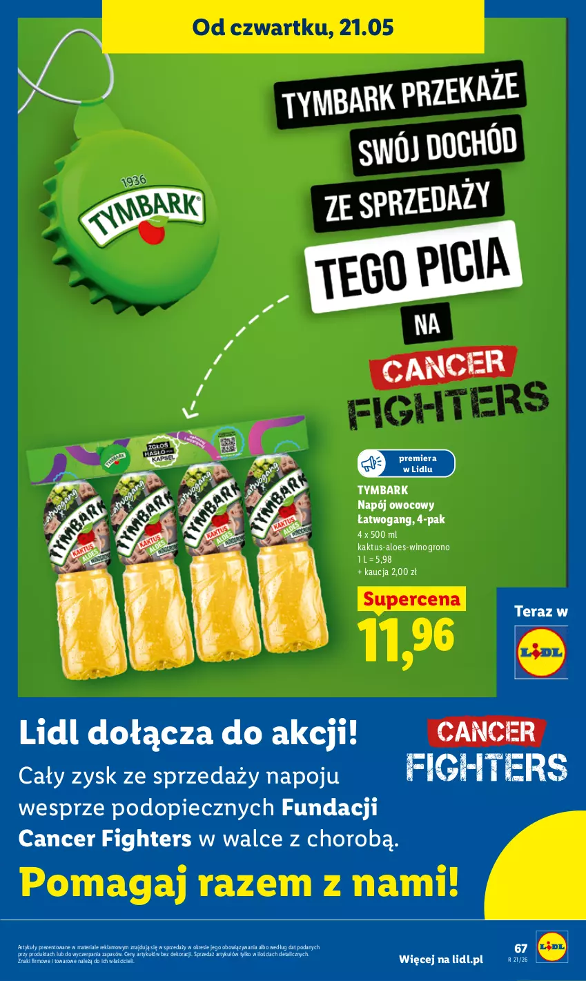 Gazetka promocyjna Lidl - Gazetka ważna od 21.05 do 23.05 - ważna 21.05 do 23.05.2026 - strona 73 - produkty: Kaktus, Napój, Piec, Tera, Tymbark, Wino