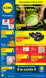 Gazetka promocyjna Lidl - Gazetka ważna od 21.05 do 23.05 - Gazetka - ważna od 23.05 do 23.05.2026 - strona 1 - produkty: Piwa, Kurczak, Szynka wieprzowa, Praliny, Szynka, Pilos, Jacobs, Masło