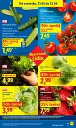 Gazetka promocyjna Lidl - Gazetka ważna od 21.05 do 23.05 - Gazetka - ważna od 23.05 do 23.05.2026 - strona 41 - produkty: Piec, Warzywa, Sałata lodowa, Truskawki, Ogórek, Wazon, Sałat, Owoce, Pomidory, LG
