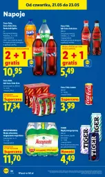 Gazetka promocyjna Lidl - Gazetka ważna od 21.05 do 23.05 - Gazetka - ważna od 23.05 do 23.05.2026 - strona 74 - produkty: Mus, Gra, Napój energetyczny, Kiwi, Coca-Cola, Napoje, Tiger, Muszynianka, Limonka, Fanta, Woda mineralna, Woda, Sprite, Napój, Magnez, Fa