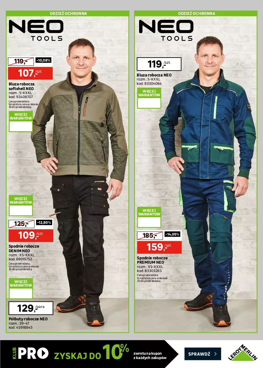 Gazetka promocyjna Leroy Merlin - Gazetka Leroy Merlin - ważna 26.08 do 27.09.2026 - strona 13 - produkty: Bluza, Buty, Buty robocze, Gra, Kosz, Koszula, Półbuty, Spodnie