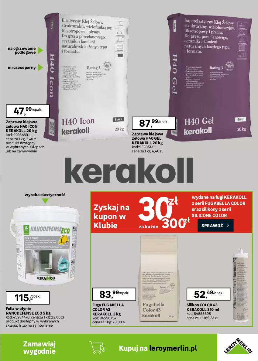 Gazetka promocyjna Leroy Merlin - Gazetka Leroy Merlin - ważna 26.08 do 27.09.2026 - strona 29 - produkty: Bell, Bella, Geoflex, Grunt, Hydroizolacja, Klej, Ogrzewanie, Por, Ser, Sok, Zaprawa klejowa