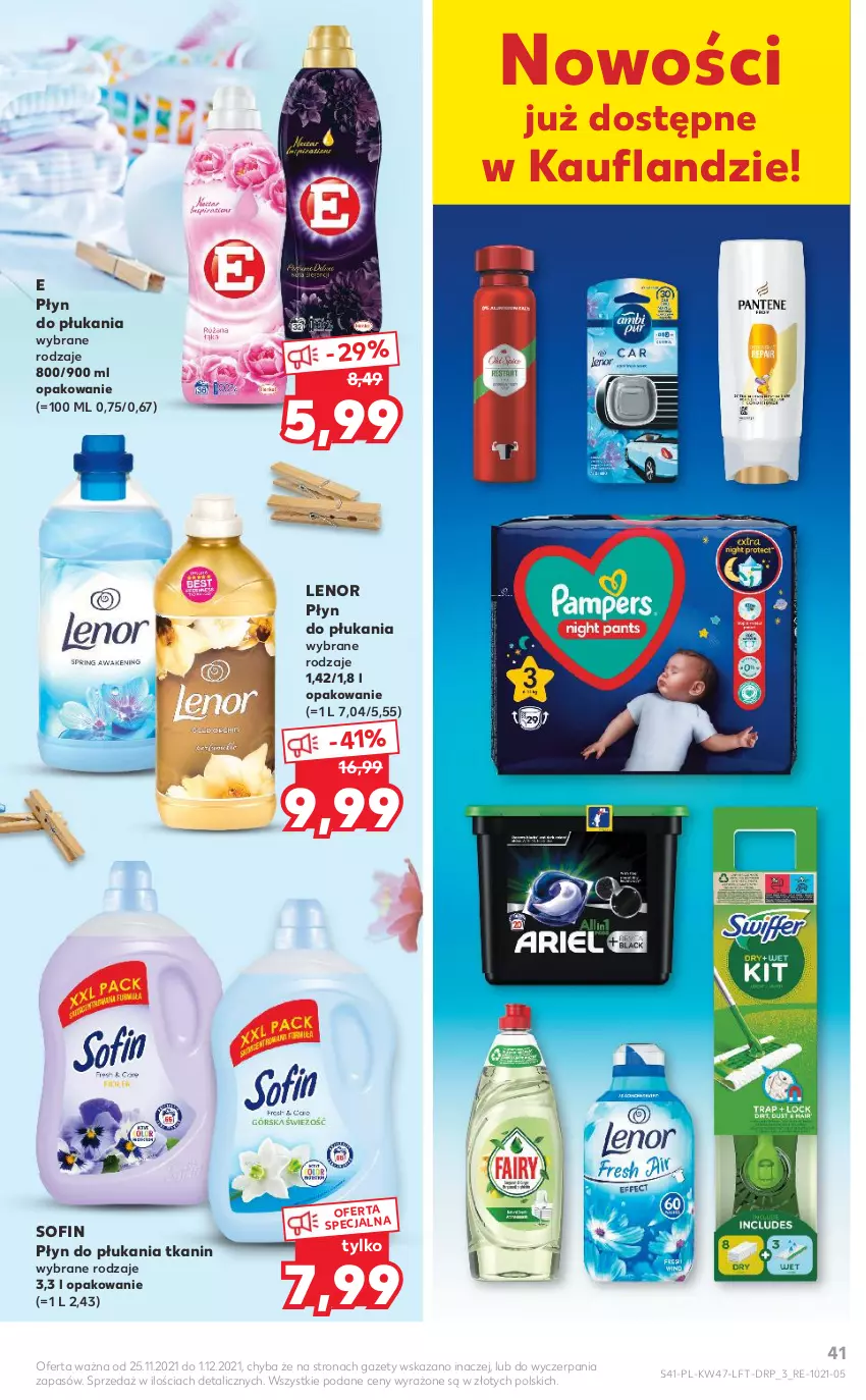 Gazetka promocyjna Kaufland - OFERTA TYGODNIA - ważna 25.11 do 01.12.2021 - strona 41 - produkty: Lenor, Płyn do płukania