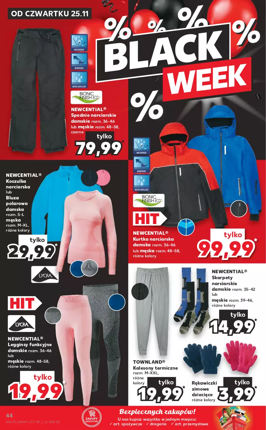 Gazetka promocyjna Kaufland - OFERTA TYGODNIA - ważna 25.11 do 01.12.2021 - strona 44 - produkty: Bluza, Bluza polarowa, Dzieci, Gin, Kalesony, Karp, Kosz, Koszulka, Kurtka, Legginsy, Piec, Sony, Spodnie