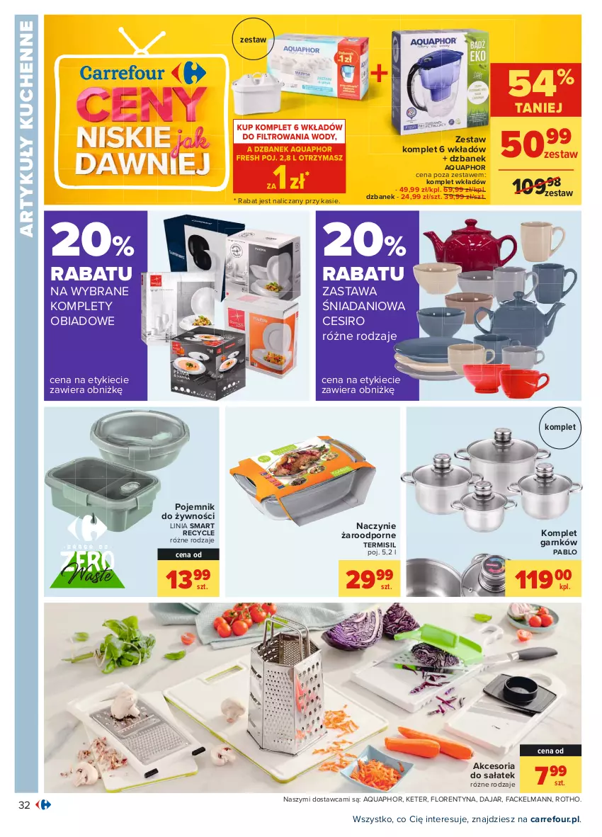 Gazetka promocyjna Carrefour - Gazetka Carrefour - ważna 31.05 do 12.06.2021 - strona 32 - produkty: Aquaphor, Danio, Dzbanek, Fa, Naczynie żaroodporne, Pojemnik, Por, Sałat