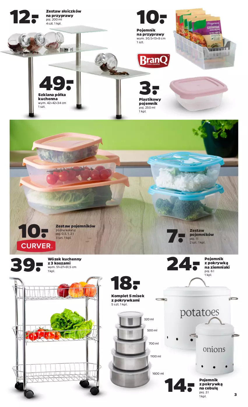 Gazetka promocyjna Netto - Gazetka non food - ważna 19.04 do 25.04.2021 - strona 3 - produkty: Kosz, LANA, Pojemnik, Pojemnik na przyprawy, Pojemnik z pokrywką, Półka, Przyprawy, Wózek, Ziemniaki