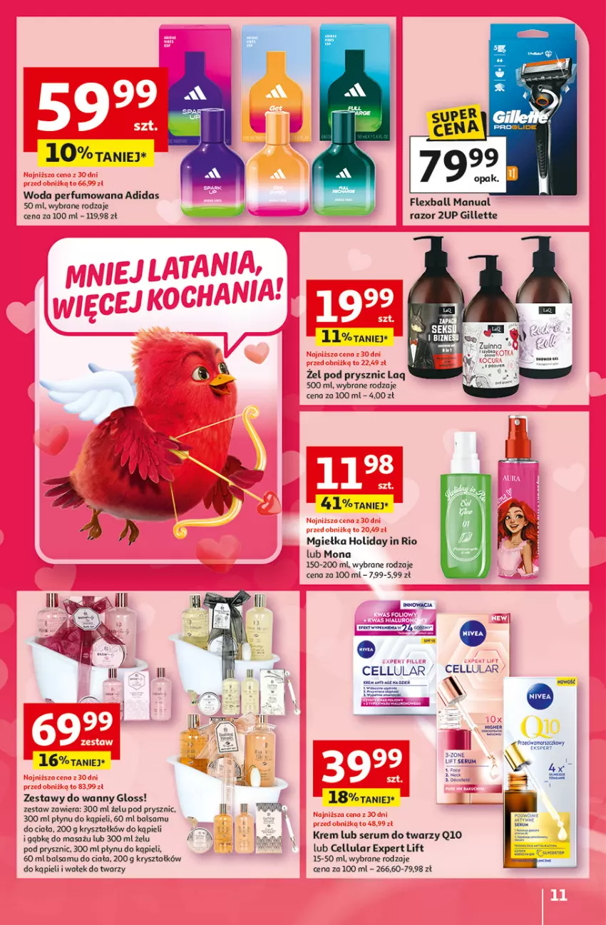 Gazetka promocyjna Auchan - Gazetka 30 Lat Hipermarket Auchan - ważna 05.02 do 11.02.2026 - strona 11 - produkty: Adidas, Gillette, Perfum, Rum, Ser, Serum, Serum do twarzy, Wałek, Woda, Woda perfumowana
