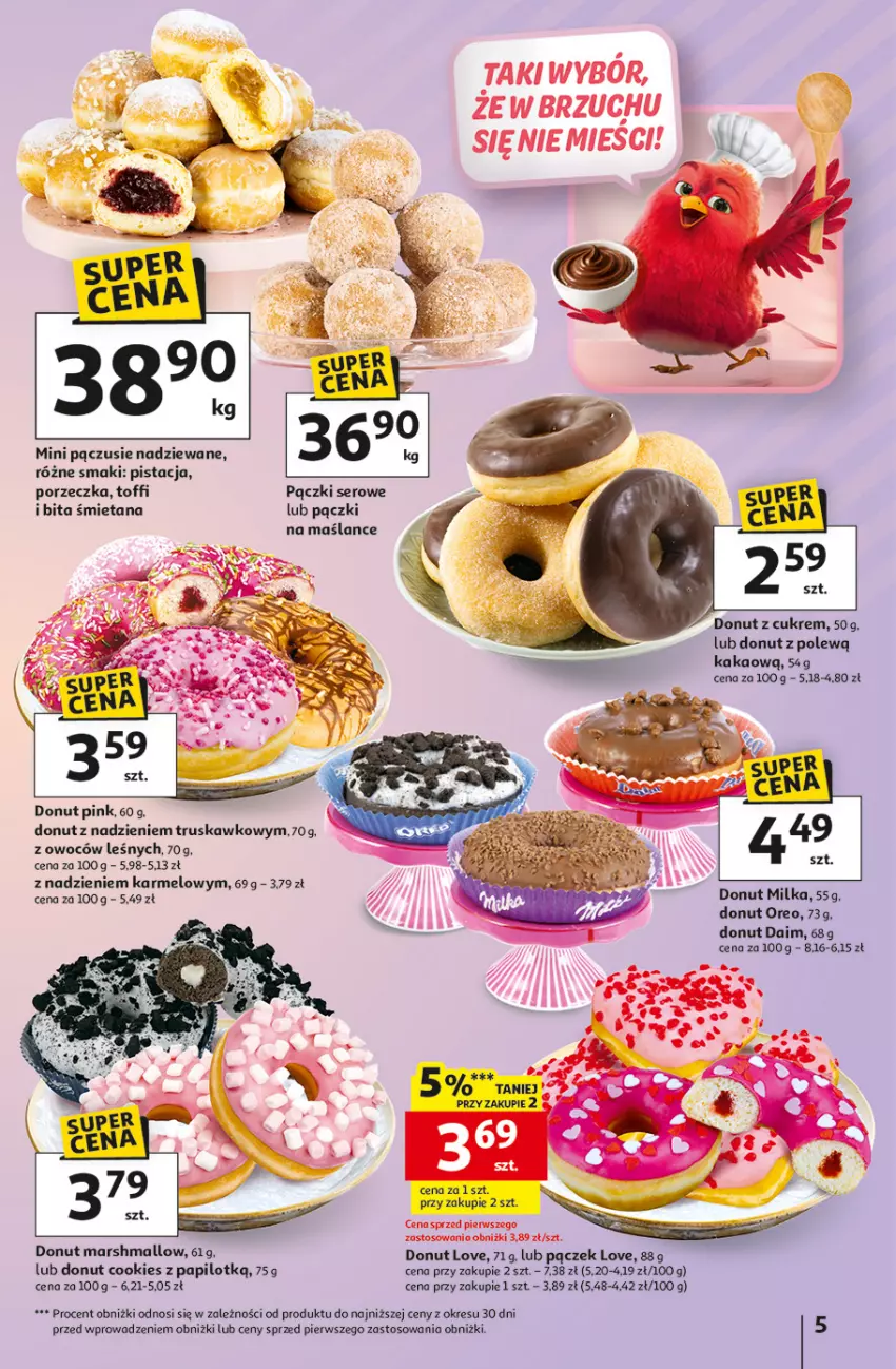 Gazetka promocyjna Auchan - Gazetka 30 Lat Hipermarket Auchan - ważna 05.02 do 11.02.2026 - strona 5 - produkty: Donut, Kakao, Mars, Milka, Oreo, Pączek, Por, Ser
