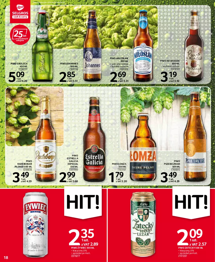 Gazetka promocyjna Selgros - Oferta spożywcza - ważna 03.03 do 16.03.2022 - strona 18 - produkty: Piwo