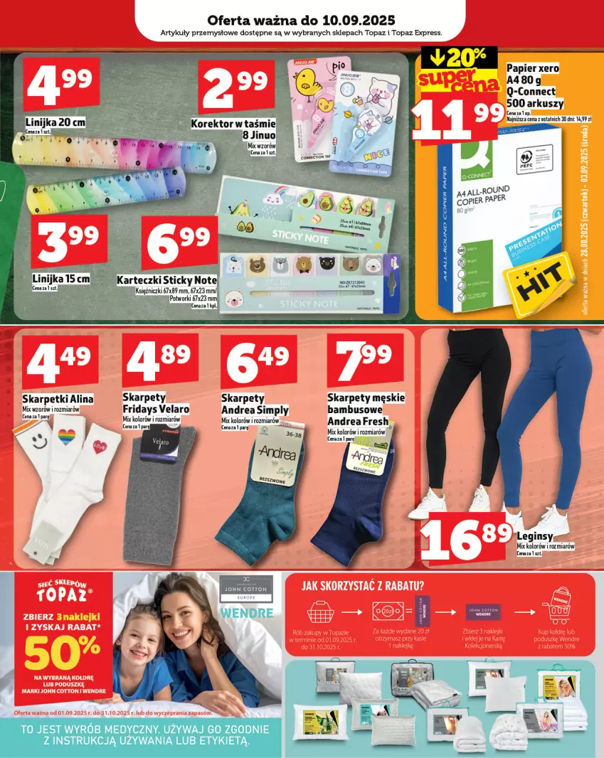 Gazetka promocyjna Topaz - Gazetka - ważna 28.08 do 03.09.2025 - strona 27 - produkty: Gin, Karp, Papier, Skarpetki, Top
