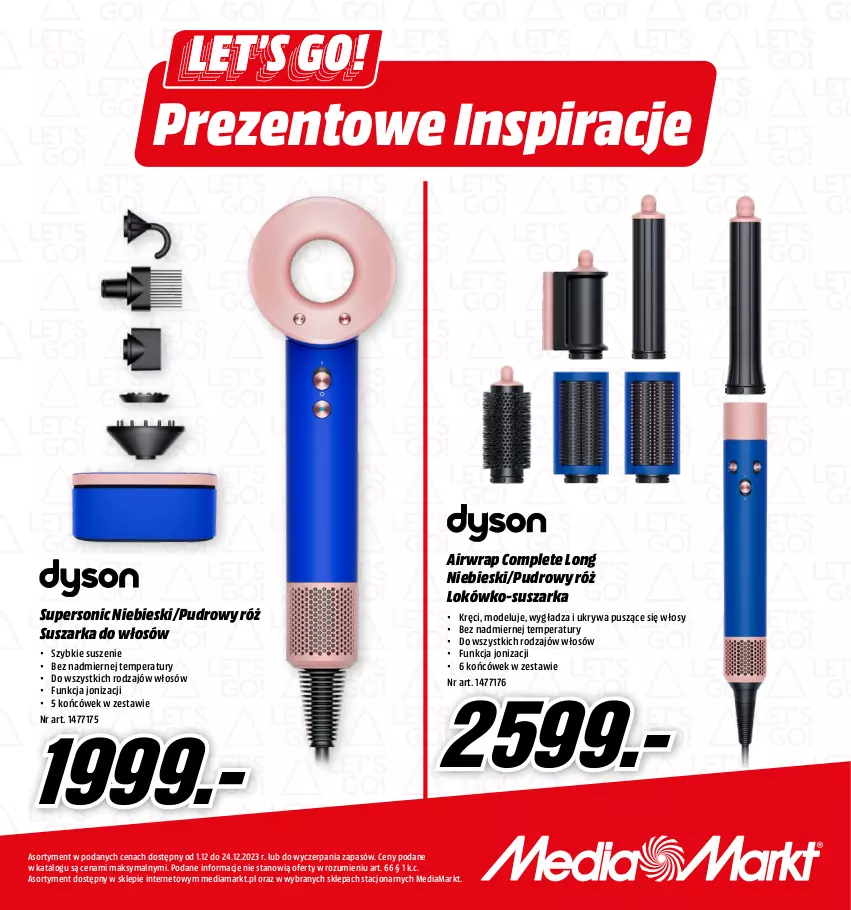 Gazetka promocyjna Media Markt - Gazetka Media Markt - ważna 01.12 do 24.12.2023 - strona 1 - produkty: Suszarka