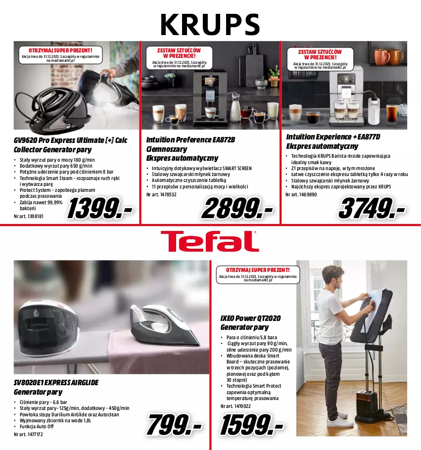 Gazetka promocyjna Media Markt - Gazetka Media Markt - ważna 01.12 do 24.12.2023 - strona 10 - produkty: Cars, Generator pary, Krups, Młynek, Napoje, Tablet, Top, Zestaw sztućców