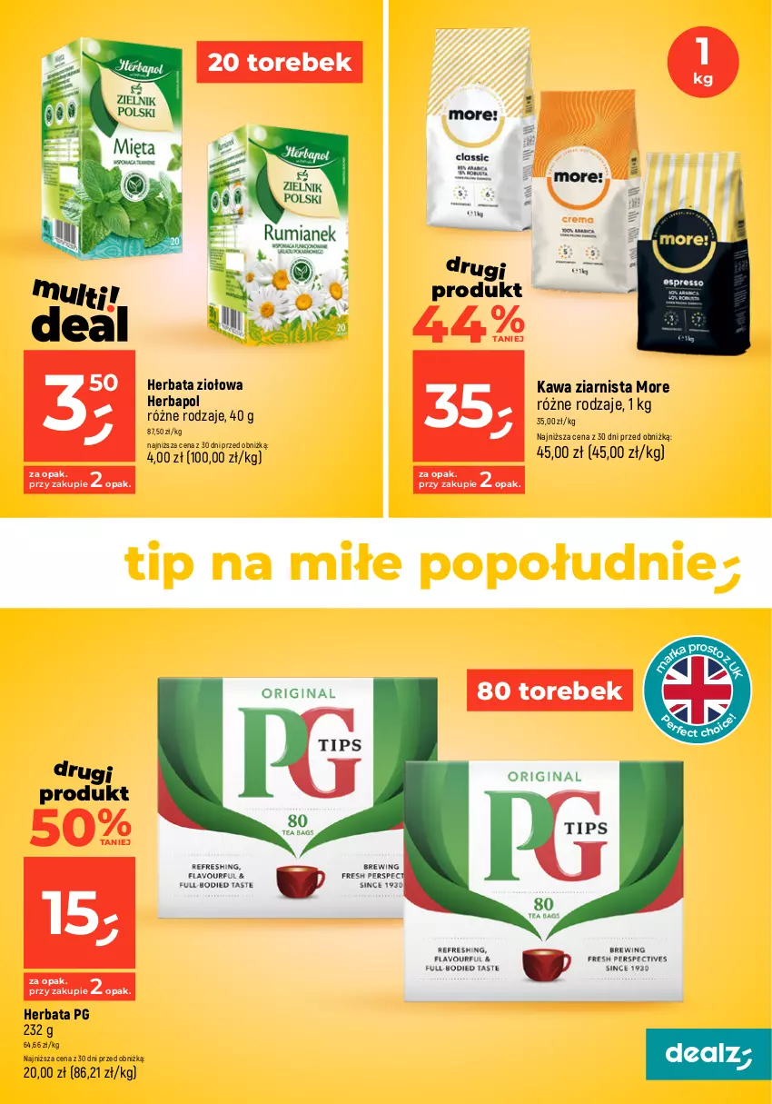 Gazetka promocyjna Dealz - MAKE A DEALZ - ważna 02.04 do 10.04.2024 - strona 9 - produkty: Alcon, Fa, Herbapol, Herbata, Kawa, Kawa ziarnista