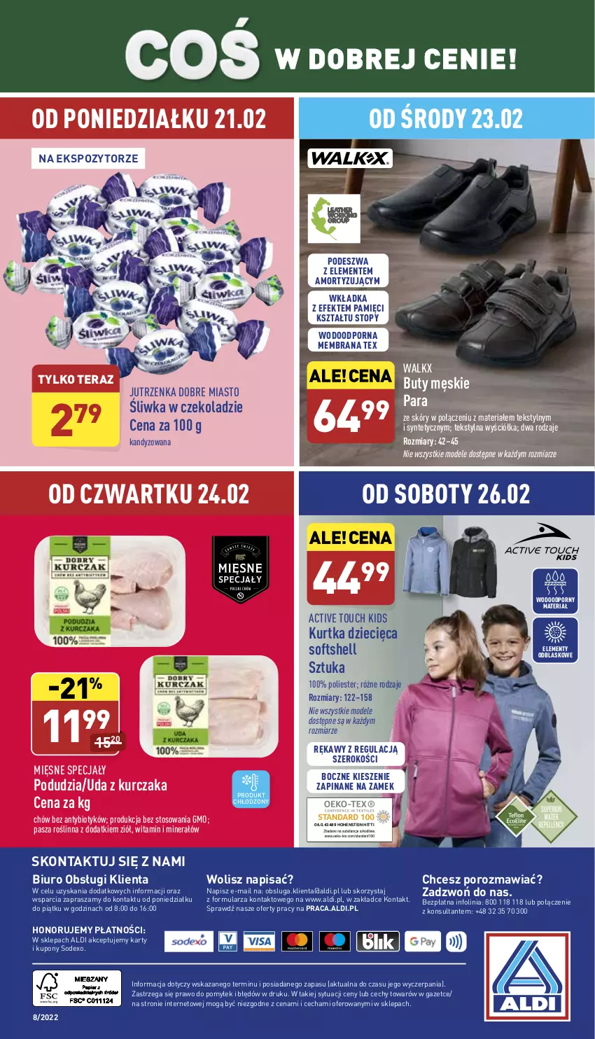 Gazetka promocyjna Aldi - Katalog spożywczy - ważna 21.02 do 26.02.2022 - strona 28 - produkty: Biuro, Buty, Dzieci, Jutrzenka, Kurczak, Kurtka, Kurtka dziecięca, Mięsne specjały, O nas, Por, Tera, Top