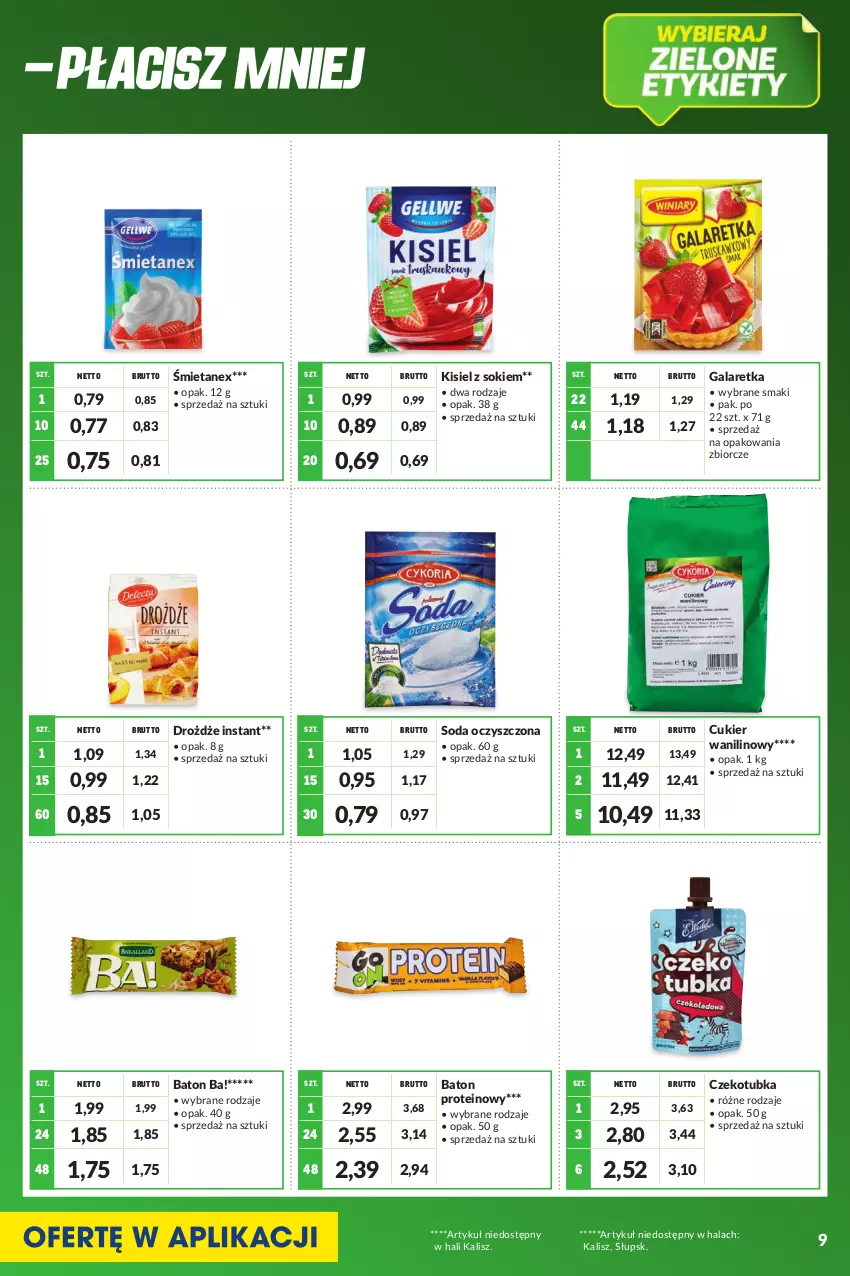 Gazetka promocyjna Makro - [Oferta specjalna] Kupujesz więcej płacisz mniej - ważna 01.07 do 31.07.2022 - strona 9 - produkty: Ba!, Baton, Cukier, Cukier wanilinowy, Drożdże, Gala, Galaretka, Kisiel, Soda oczyszczona, Sok