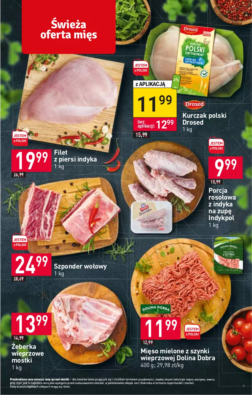 Gazetka promocyjna Stokrotka - Supermarket - ważna 21.09 do 27.09.2023 - strona 13 - produkty: Filet z piersi indyka, Kurczak, Mięso, Mięso mielone, Mięso mielone z szynki, Owoce, Por, Szponder wołowy, Warzywa