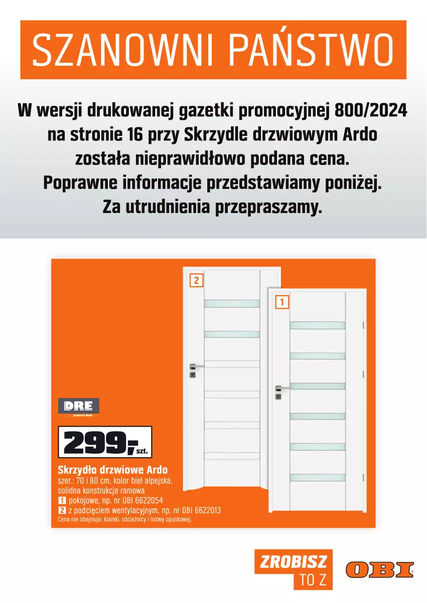 Gazetka promocyjna Obi - Gazetka OBI - ważna 08.05 do 28.05.2024 - strona 17 - produkty: Drzwi