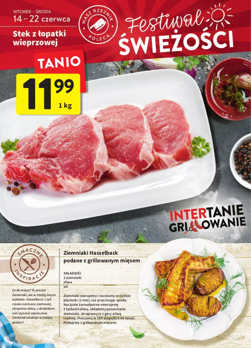 Gazetka promocyjna Intermarche - Okazjobranie - ważna 14.06 do 22.06.2022 - strona 8 - produkty: Grill, Naczynie żaroodporne, Piec, Plasterki, Por, Sól, Top, Ziemniaki