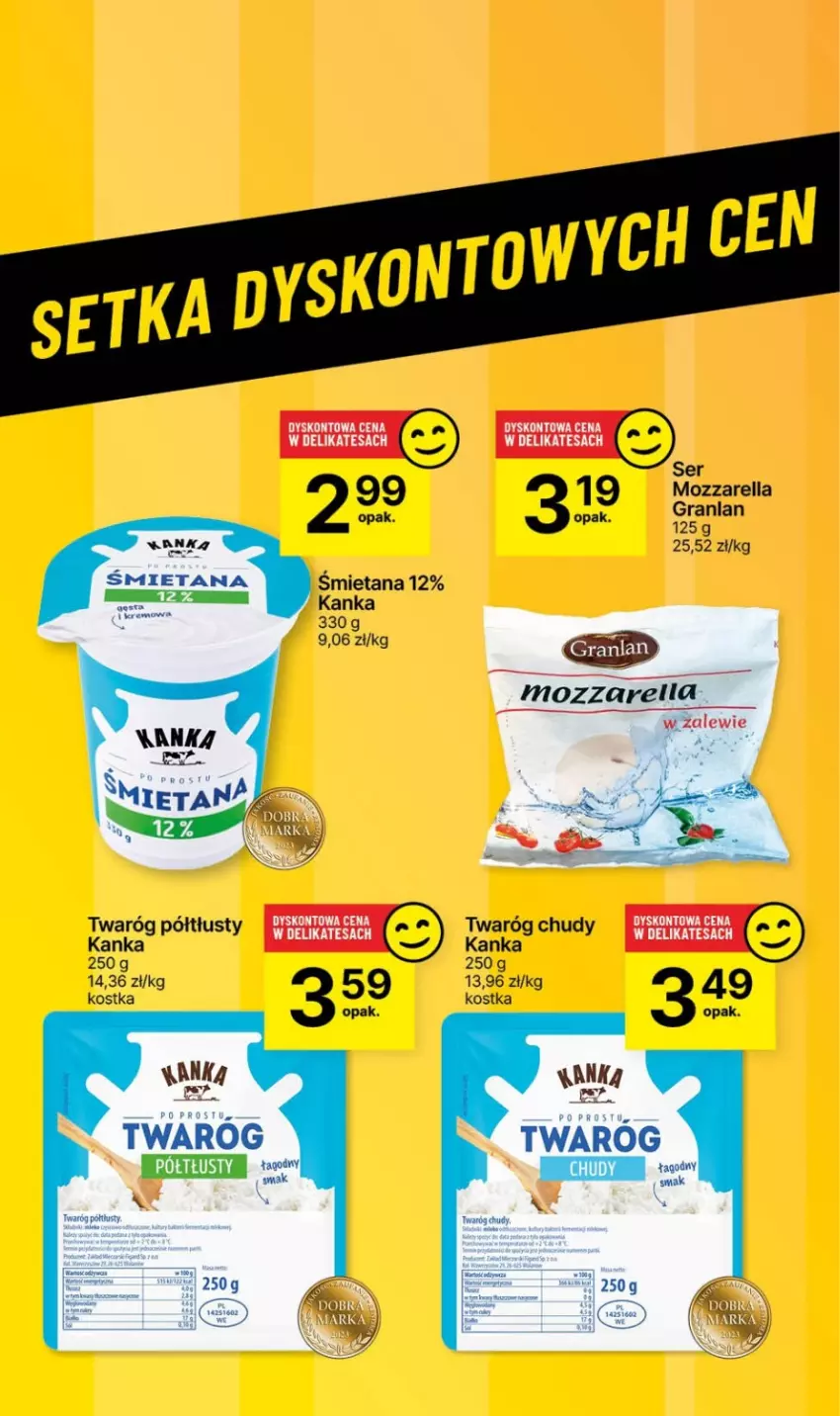 Gazetka promocyjna Delikatesy Centrum - Dyskontowe ceny w Delikatesach Centrum - ważna 25.01 do 31.01.2024 - strona 28 - produkty: Gra, Mozzarella, Twaróg, Twaróg chudy, Twaróg półtłusty