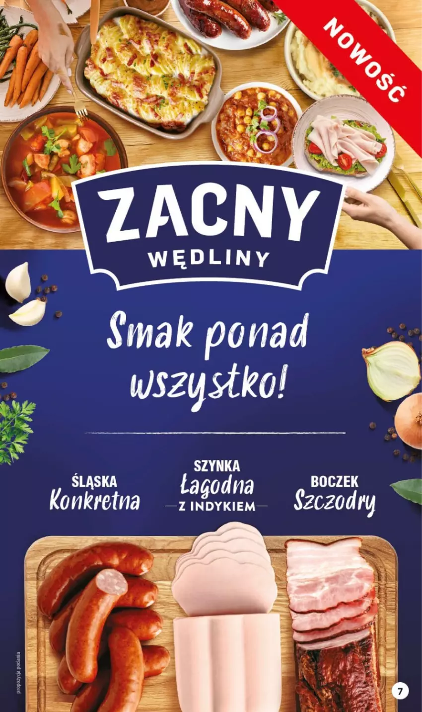 Gazetka promocyjna Delikatesy Centrum - Dyskontowe ceny w Delikatesach Centrum - ważna 25.01 do 31.01.2024 - strona 7 - produkty: Boczek, Szynka