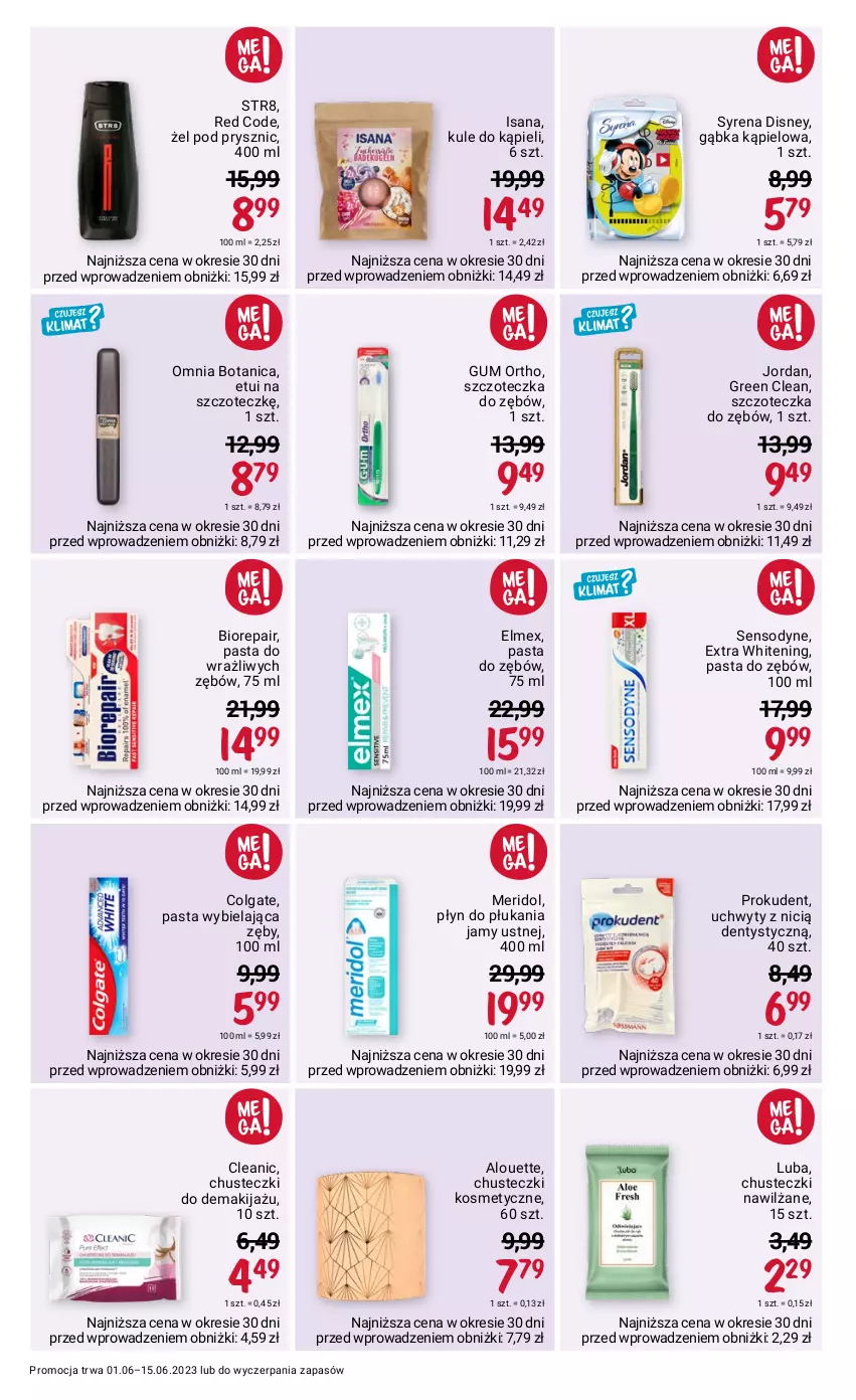 Gazetka promocyjna Rossmann - 1 czerwca - ważna 01.06 do 15.06.2023 - strona 10 - produkty: Alouette, Biorepair, Chusteczki, Chusteczki kosmetyczne, Cleanic, Colgate, Disney, Elmex, Isana, LG, Makijaż, Pasta do zębów, Płyn do płukania, Płyn do płukania jamy ustnej, Prokudent, Sensodyne, Str8, Szczoteczka, Szczoteczka do zębów, Uchwyty