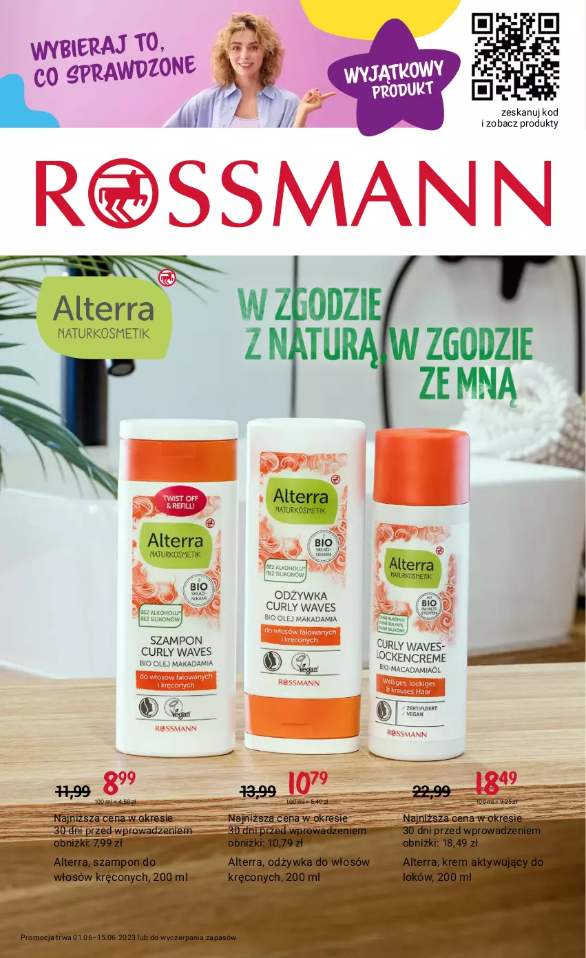 Gazetka promocyjna Rossmann - 1 czerwca - ważna 01.06 do 15.06.2023 - strona 16 - produkty: Alterra, Odżywka, Szampon