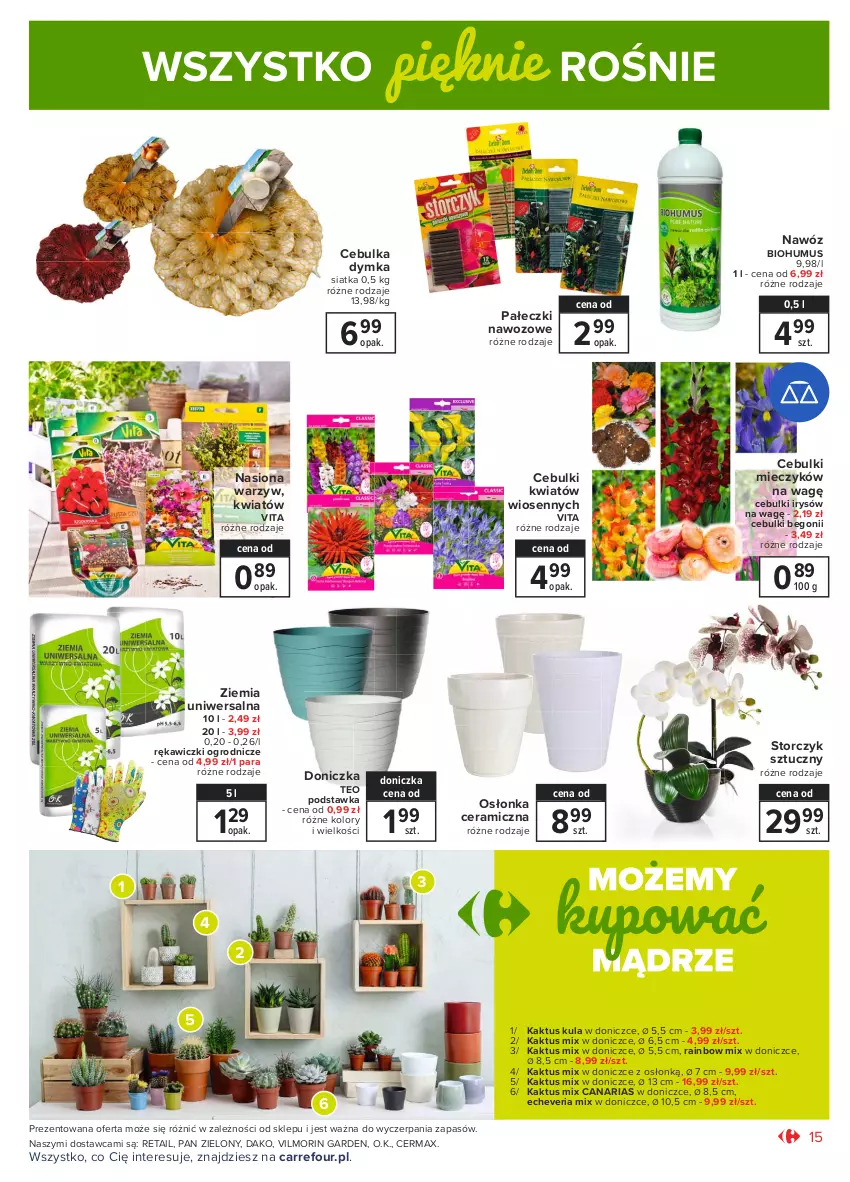 Gazetka promocyjna Carrefour - Gazetka Market - ważna 15.02 do 27.02.2021 - strona 15 - produkty: Biohumus, Kaktus, Miecz, Mus, Nawóz, Osłonka, Siatka, Storczyk