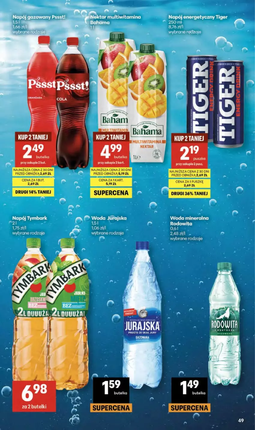 Gazetka promocyjna Delikatesy Centrum - Franczyza DC13 Czwartek - ważna 26.03 do 01.04.2026 - strona 49 - produkty: Hama, Napój, Napój energetyczny, Tiger, Woda, Woda mineralna
