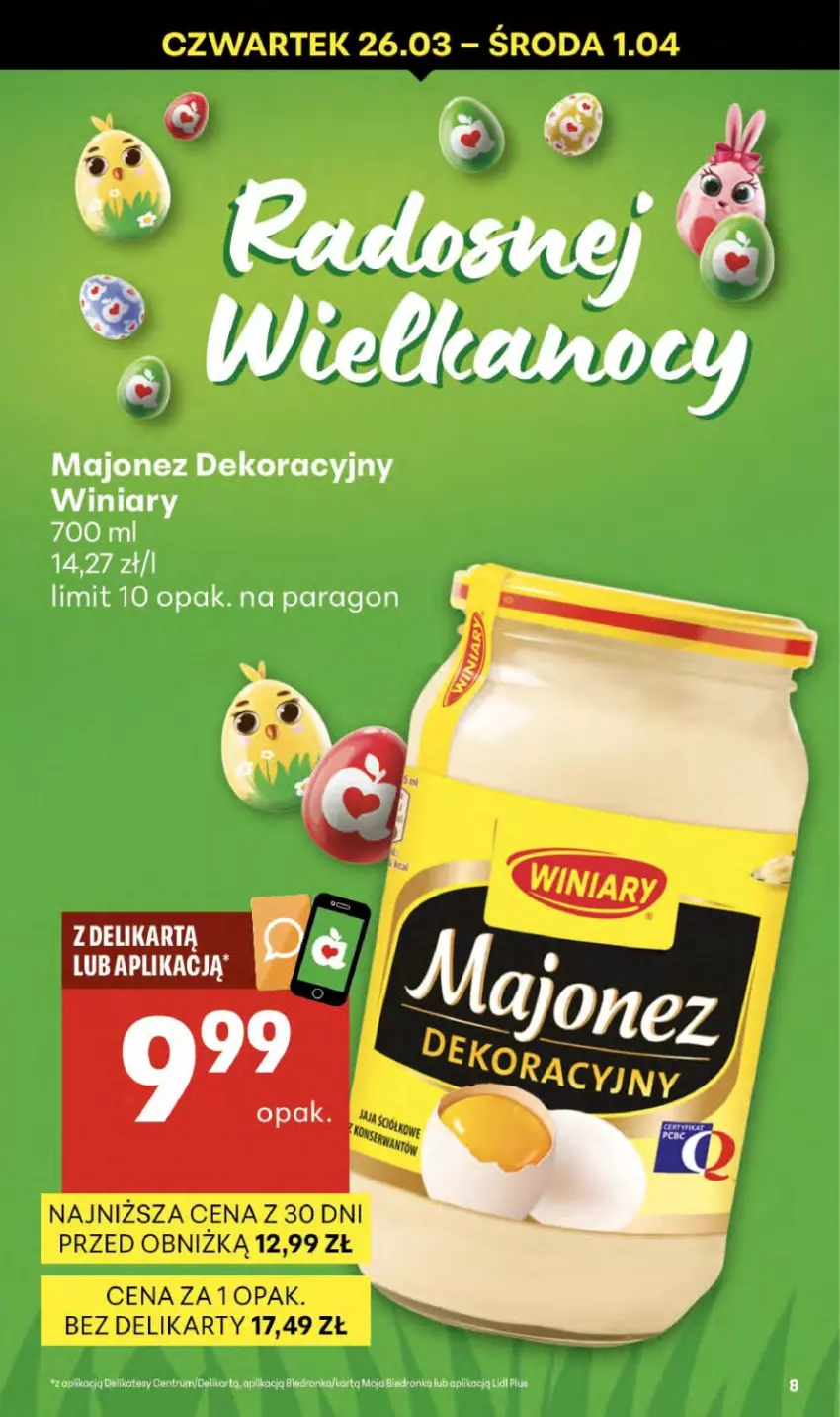 Gazetka promocyjna Delikatesy Centrum - Franczyza DC13 Czwartek - ważna 26.03 do 01.04.2026 - strona 8 - produkty: Dron, Koc, Majonez, Rum, Winiary
