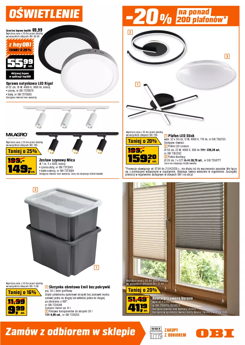Gazetka promocyjna Obi - Gazetka OBI - ważna 07.04 do 21.04.2026 - strona 15 - produkty: Bateria, Bateria kuchenna, Bell, Fa, Gra, Kuchnia, Lorenz, Piec, Plafon, Plafon LED, Pokrywa, Por, Roleta, Sok, Syfon, Top, Tran, Zestaw mebli kuchennych, Zlew