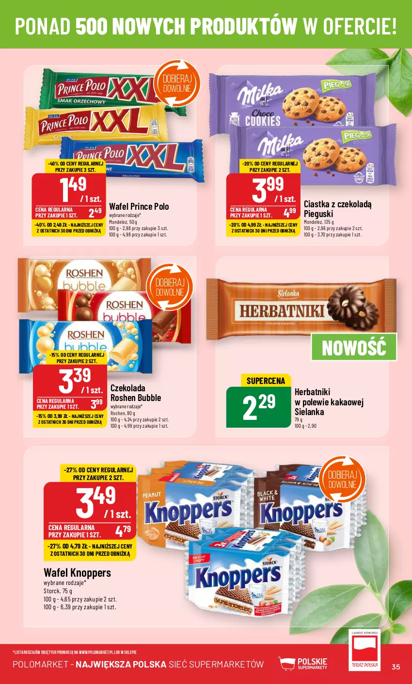 Gazetka promocyjna PoloMarket - Gazetka pomocyjna - ważna 05.06 do 11.06.2024 - strona 35 - produkty: Ciastka, Czekolada, Herbatniki, Kakao, Knoppers, Prince Polo