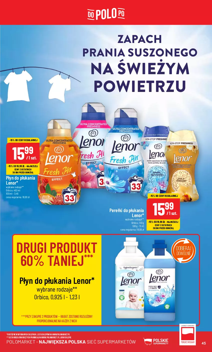 Gazetka promocyjna PoloMarket - Gazetka pomocyjna - ważna 05.06 do 11.06.2024 - strona 45 - produkty: BIC, Lenor, Płyn do płukania, Por