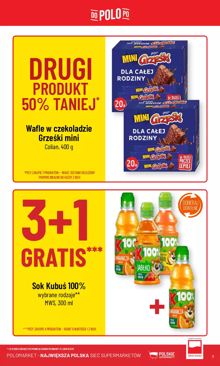 Gazetka promocyjna PoloMarket - Gazetka pomocyjna - ważna 05.06 do 11.06.2024 - strona 7 - produkty: Gra, Grześki, Kubuś, Por, Sok, Wafle